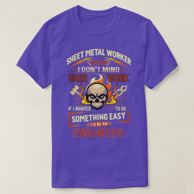 Hardworking Sheet Metal Worker Hoodie T T-Shirt (Design vorne)