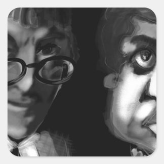 Hardy and Ramanujan Happy Pi Day Quadratischer Aufkleber