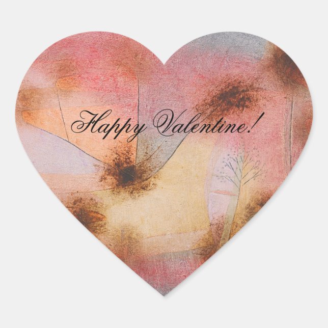 Hardy Pflanze , Paul Klee Herz-Aufkleber (Vorderseite)