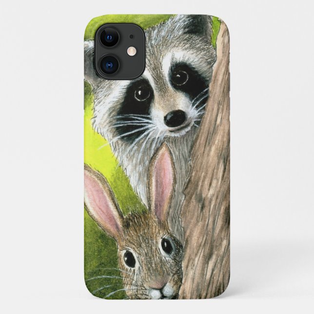 Hare 50 Raccoon Rabbit Case-Mate iPhone Hülle (Rückseite)