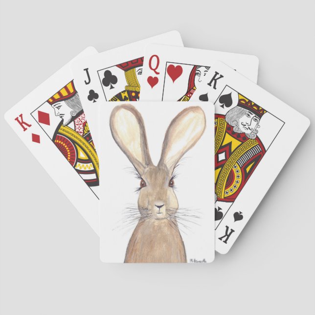 Hare Aquarell Spielkarten (Rückseite)