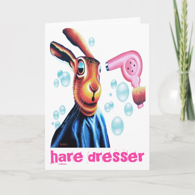 Hare at the hare dressers. karte (Vorderseite)