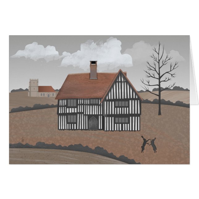 Hare House Card (Vorderseite (Horizontal))