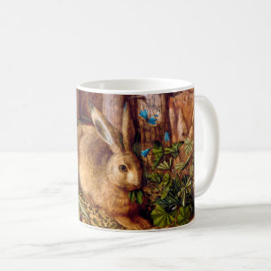 Hare in Forest Hans Hoffmann Rabbit Malerei Kaffeetasse