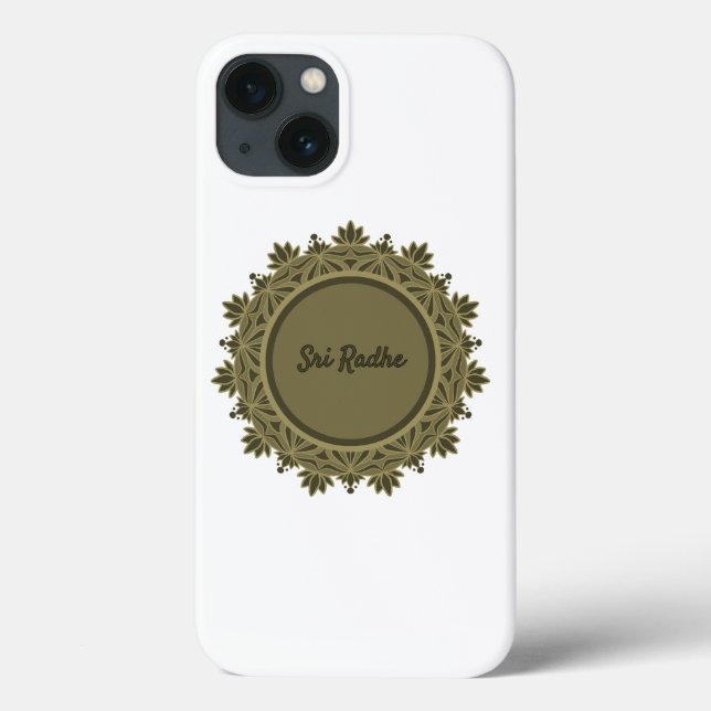 Hare Krishna Kunst - Shree Radhe Typografie Case-Mate iPhone Hülle (Rückseite)