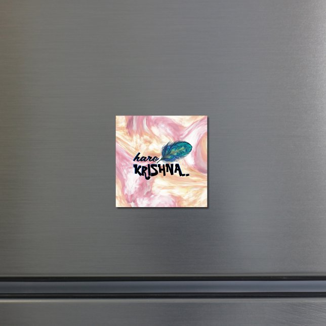 "Hare Krishna" Peacock Feather Hindu Magnet (Von Creator hochgeladen)