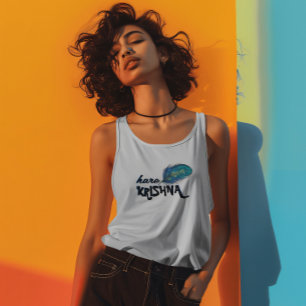 "Hare Krishna" Peacock Feather Hindu Tank Top