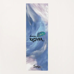"Hare Krishna" Peacock Feather Meditation & Yogamatte