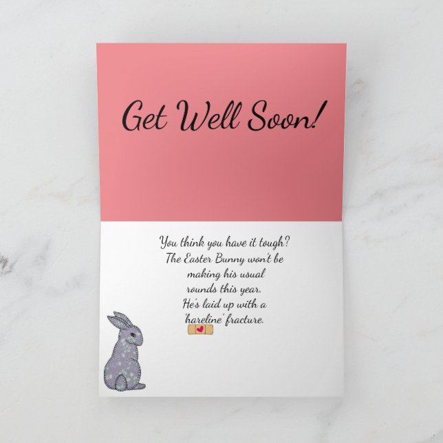 "Hare-Line"-Struktur Dankeskarte (Innenseite)