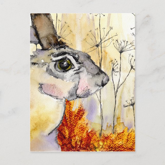 Hare post card (a426) postkarte (Vorderseite)