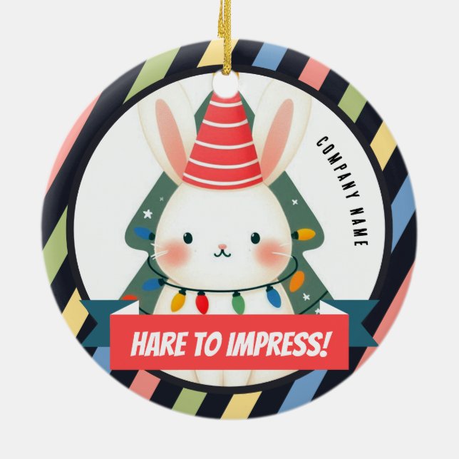 Hare to Impress! Weihnachten Keramik Ornament (Hinten)