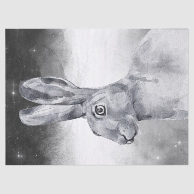 Hare Watercolor Seidenpapier (Vorderseite)
