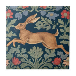 Hare William Morris Stil Links Facing Floral Fliese