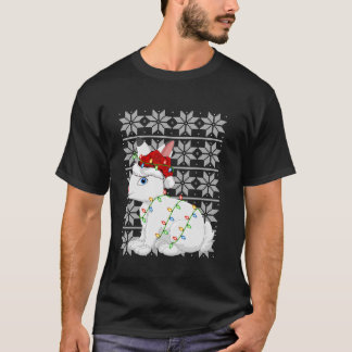 Hare Xmas Lighting Santa Ugly Sweater Style Hare C T-Shirt