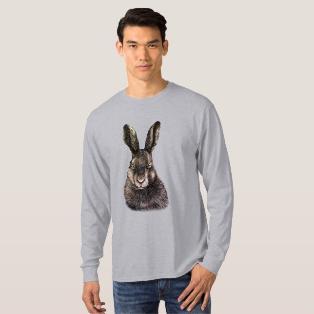 Hare zeichnend T - Shirt (Vorne ganz)