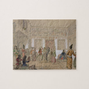 Harem-Fest, Teheran (Bleistift u. w/c auf Papier)