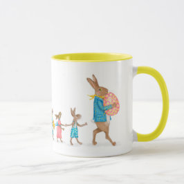 Hares auf einer Ostereierjagd personifizierte Mug Tasse