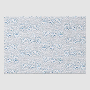 Hares Field Bunnies Kanbits Wintermuster Weiß Seidenpapier