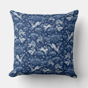 Hares Snow Field White Kanbits Wintertiere Marine Kissen