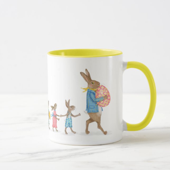 Hares sur une chasse aux oeufs de Pâques tasse per (Droite)