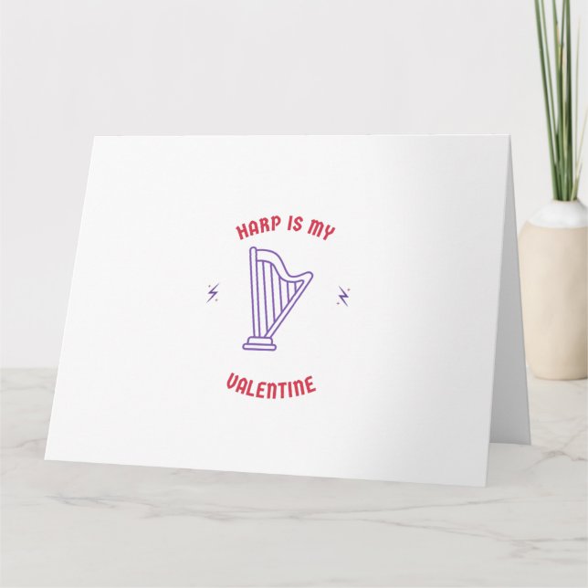 Harfe ist mein Valentin Karte (Vorderseite)