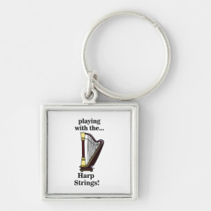 Harfe Musikinstrument Harfe Schlüsselanhänger