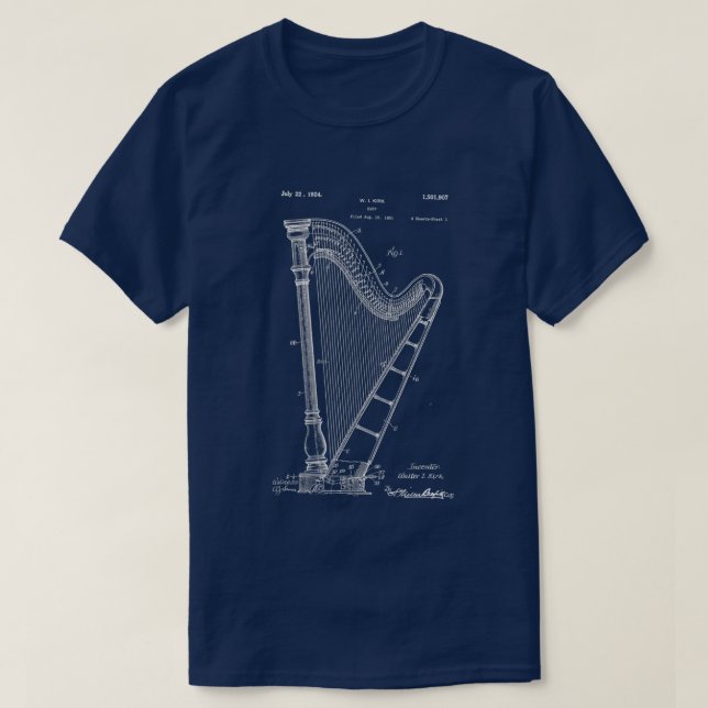 Harfe T-Shirt (Design vorne)