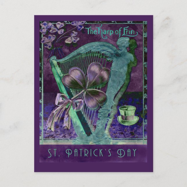 Harfe von Erin Postkarte (Vorderseite)