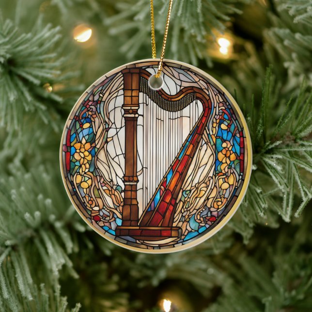 Harfenmusikinstrument Keramik Ornament (Baum)