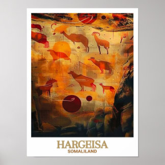 Hargeisa Somaliland  Poster - Laas Geel Rock Art 