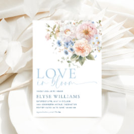 Hargrove Blue Floral Liebe in Bloom Brautparty Einladung