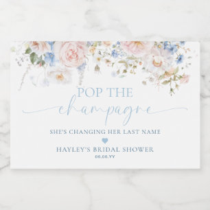 Hargrove Blue Floral Pop Die Champagnerdusche