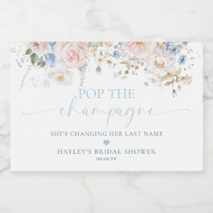 Hargrove Blue Floral Pop The Champagne Brautdusche