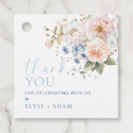 Hargrove Blue Floral Vielen Dank Geschenkanhänger
