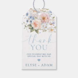Hargrove Blue Floral Vielen Dank Geschenkanhänger