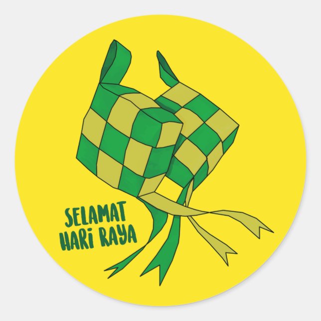 Hari Raya Runder Aufkleber (Vorderseite)