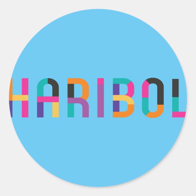 Haribol Nitai Gaur Runder Aufkleber (Vorderseite)