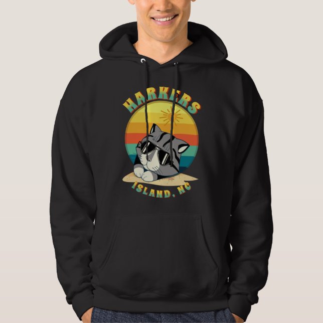 Harkers Island NC Summertime Vacationing Chillin F Hoodie (Vorderseite)