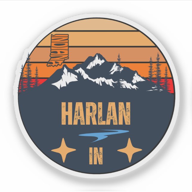 Harlan, Indiana Aufkleber (Vorderseite)
