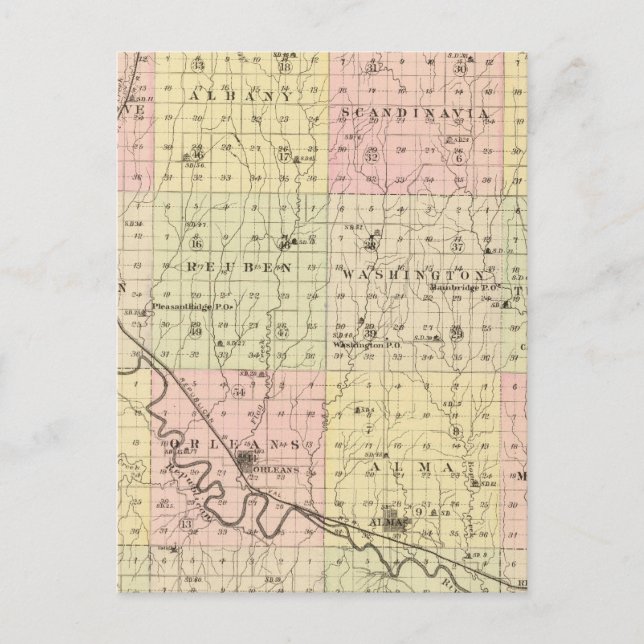 Harlan Landkreis, Nebraska Postkarte (Vorderseite)