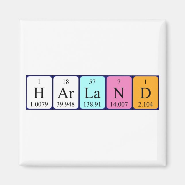 Harland-Magnet für periodische Tabellen Magnet (Vorne)