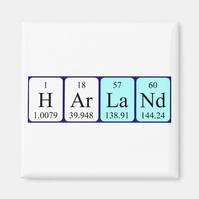 Harland-Magnet für periodische Tabellen Magnet (Vorne)