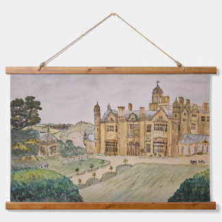 Harlaxton Manor Tapestry Wandteppich Mit Holzrahmen