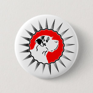 Harlekin Dogge Button