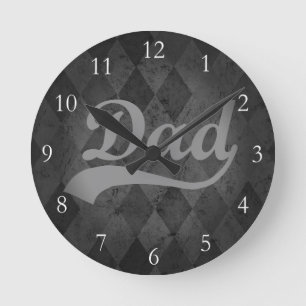 Harlekin-Grau schattiert Vater Runde Wanduhr
