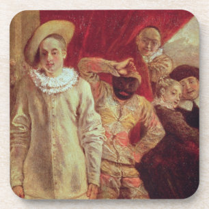 Harlekin, Pierrot und Scapin, Schauspieler von COM Getränkeuntersetzer