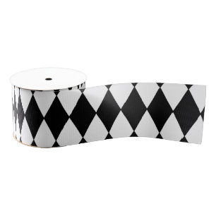 Harlekin schwarz und weiß ripsband