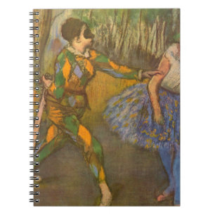 Harlekin und Colombine von Edgar Degas Vintage Art Notizblock