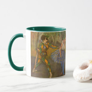 Harlekin und Columbine von Edgar Degas Vintage Art Tasse