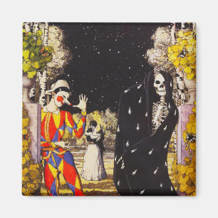 Harlekin und Todesmagnet Magnet